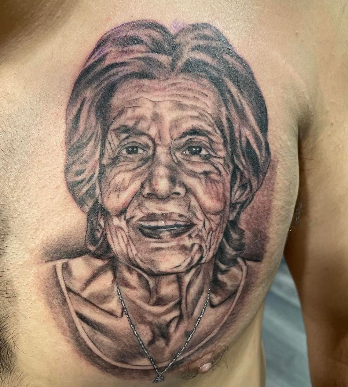 Devastated mum's tattoo of nan 'looks more like Rod Stewart' - CoventryLive